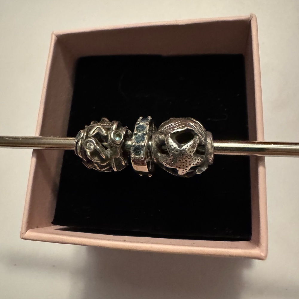 Authentic Chamilia sterling “beach” beads in sterling silver - Picture 1 of 5